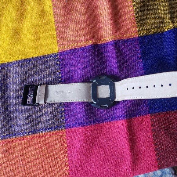1987 Ultra Rare Black Dots White Dial Swatch Pop Watch, Pop Swatch Watch 80s - Picture 12 of 15